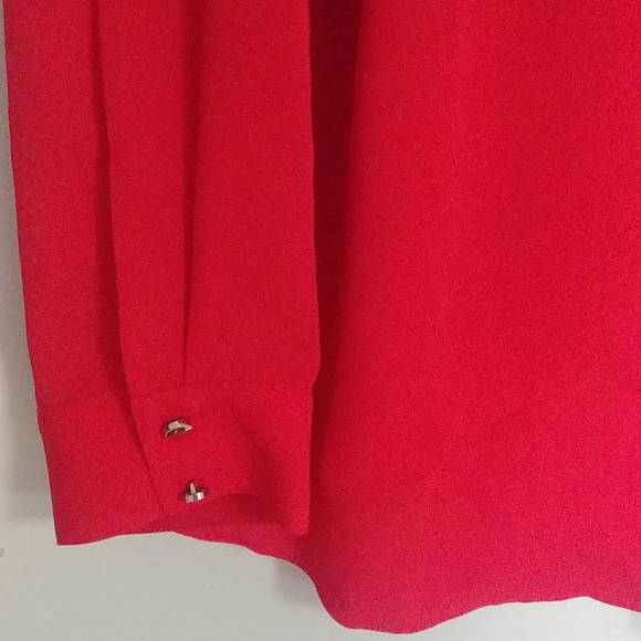 Laura Plus Ladies Button Sheer Blouse - Picture 3 of 11